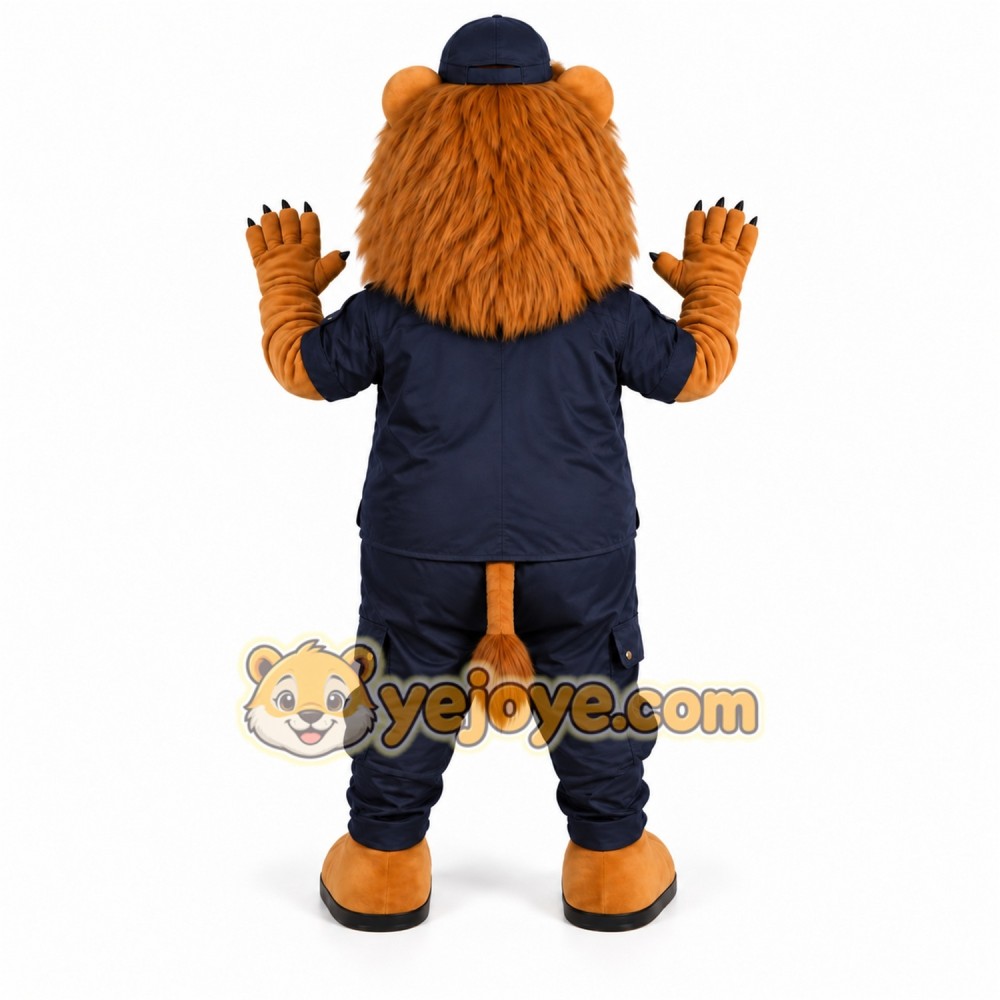 Orange Lion Mascot Costume with Custom Logo Orange Lion Mascot Costume with Custom Logo