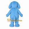 Blue Dog Mascot Costume with Custom Logo