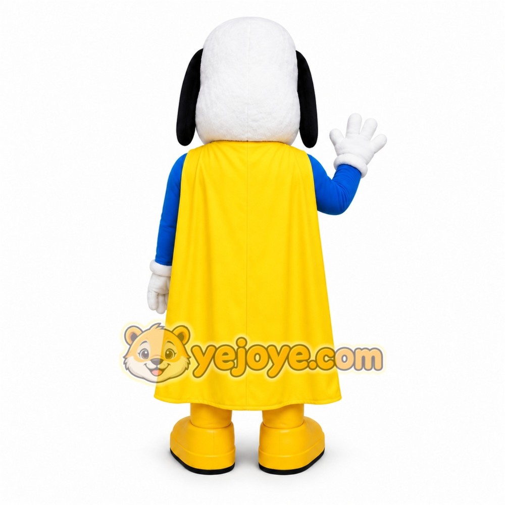 Blue Superhero Mascot Costume with Custom Logo