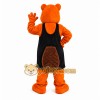 Orange Beaver Mascot Costume with Custom Logo Orange Beaver Mascot Costume with Custom Logo