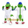 Green Alligator Mascot Costume with Custom Logo Green Alligator Mascot Costume with Custom Logo