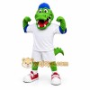 Green Alligator Mascot Costume with Custom Logo Green Alligator Mascot Costume with Custom Logo