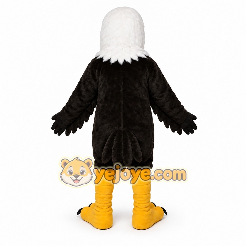 Black Eagle Mascot Costume with Custom Logo Black Eagle Mascot Costume with Custom Logo