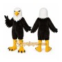 Black Eagle Mascot Costume with Custom Logo
