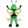 Green Bee Mascot Costume with Custom Logo