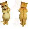 Orange Cat Mascot Costume with Custom Logo