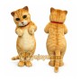 Orange Cat Mascot Costume with Custom Logo