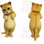 Orange Cat Mascot Costume with Custom Logo