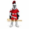 Red Knight Mascot Costume with Custom Logo