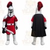 Red Knight Mascot Costume with Custom Logo