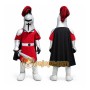 Red Knight Mascot Costume with Custom Logo
