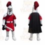 Red Knight Mascot Costume with Custom Logo