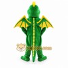 Green Dragon Mascot Costume with Custom Logo