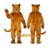 Brown Cougar Mascot Costume with Custom Logo Brown Cougar Mascot Costume with Custom Logo
