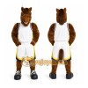 Brown Horse Mascot Costume with Custom Logo
