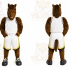 Brown Horse Mascot Costume with Custom Logo