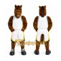 Brown Horse Mascot Costume with Custom Logo