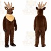 Brown Deer Mascot Costume with Custom Logo