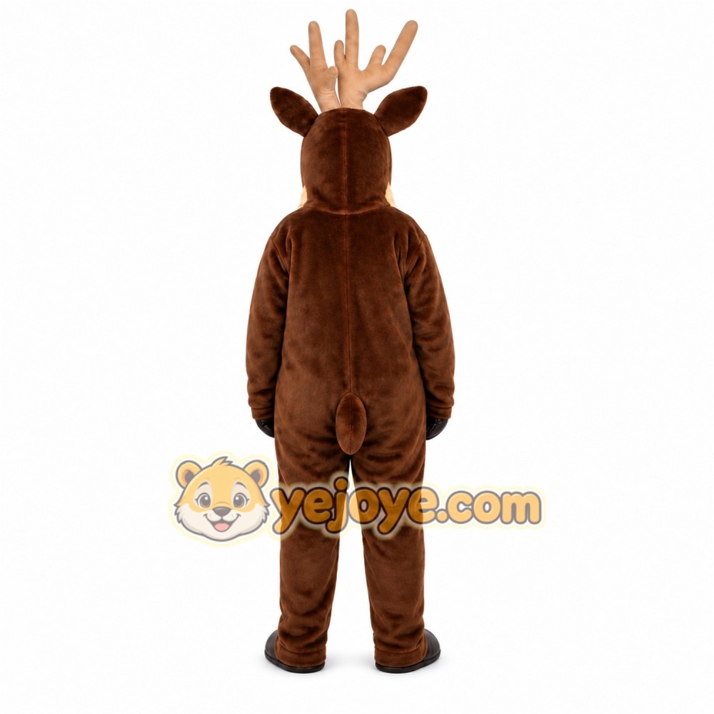 Brown Deer Mascot Costume with Custom Logo Brown Deer Mascot Costume with Custom Logo