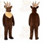 Brown Deer Mascot Costume with Custom Logo