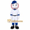 White Baseball Player Mascot Costume with Custom Logo White Baseball Player Mascot Costume with Custom Logo