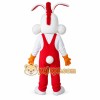 Red Rabbit Mascot Costume with Custom Logo Red Rabbit Mascot Costume with Custom Logo