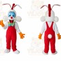 Red Rabbit Mascot Costume with Custom Logo