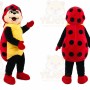 Red Ladybug Mascot Costume with Custom Logo