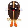 Brown Coffee Bean Mascot Costume with Custom Logo Brown Coffee Bean Mascot Costume with Custom Logo