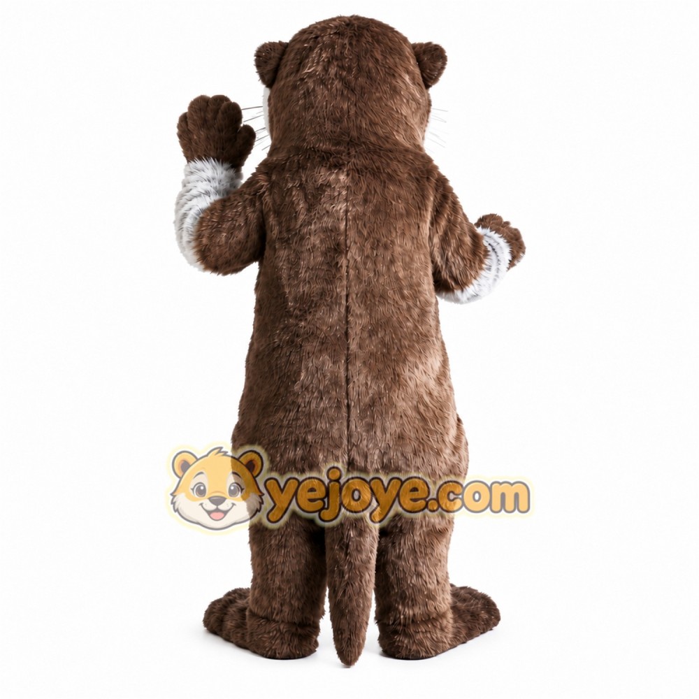 Brown Otter Mascot Costume with Custom Logo Brown Otter Mascot Costume with Custom Logo