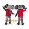 Gray Elephant Mascot Costume with Custom Logo Gray Elephant Mascot Costume with Custom Logo