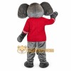 Gray Elephant Mascot Costume with Custom Logo Gray Elephant Mascot Costume with Custom Logo