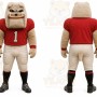 Tan Bulldog Mascot Costume with Custom Logo