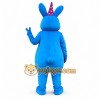 Blue Rabbit Mascot Costume with Custom Logo Blue Rabbit Mascot Costume with Custom Logo