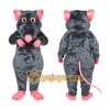 Gray Rat Mascot Costume with Custom Logo Gray Rat Mascot Costume with Custom Logo