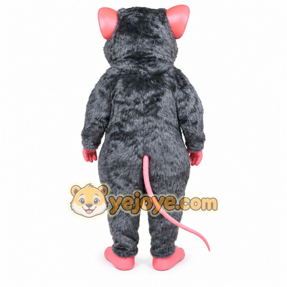 Gray Rat Mascot Costume with Custom Logo Gray Rat Mascot Costume with Custom Logo