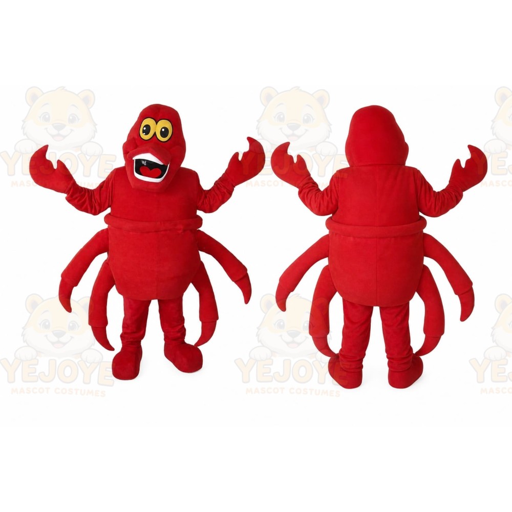 Red Lobster Mascot Costume with Custom Logo