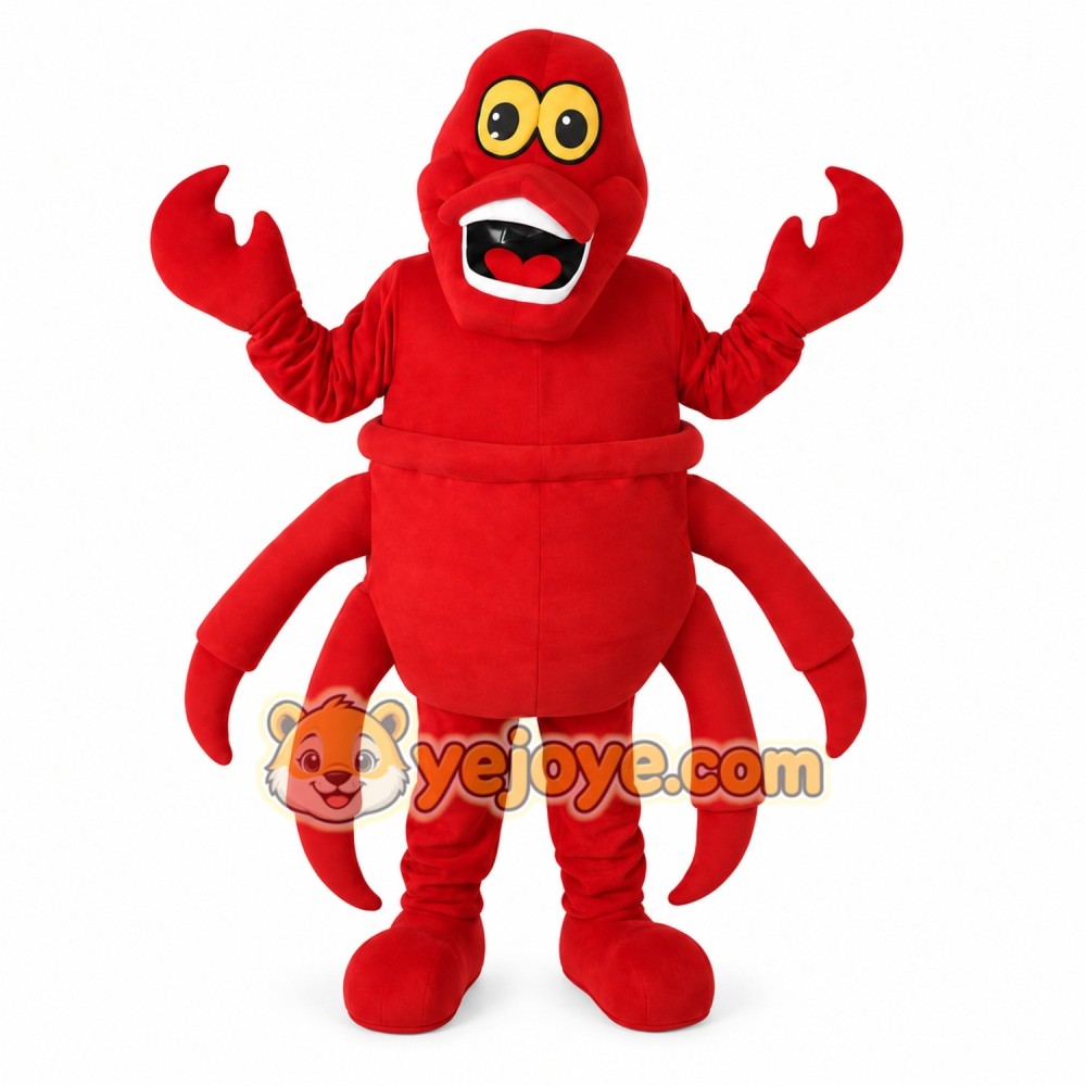 Red Lobster Mascot Costume with Custom Logo Red Lobster Mascot Costume with Custom Logo
