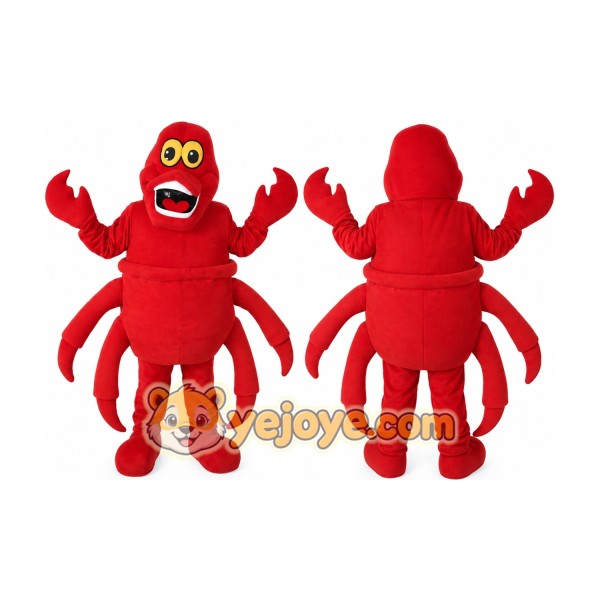 Red Lobster Mascot Costume with Custom Logo