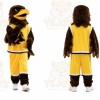 Yellow Eagle Mascot Costume with Custom Logo