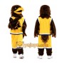Yellow Eagle Mascot Costume with Custom Logo