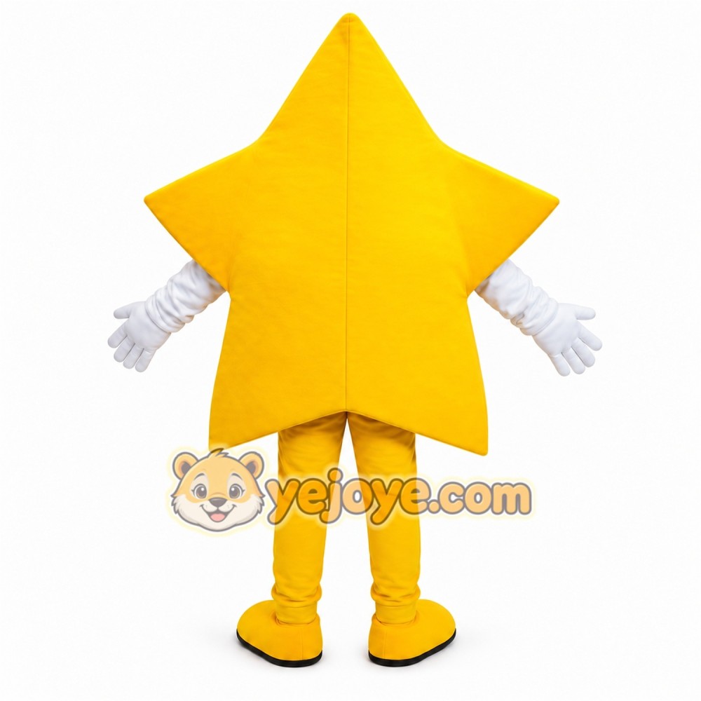 Yellow Star Mascot Costume with Custom Logo Yellow Star Mascot Costume with Custom Logo