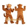 Brown Cougar Mascot Costume with Custom Logo Brown Cougar Mascot Costume with Custom Logo