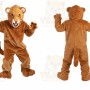 Brown Cougar Mascot Costume with Custom Logo