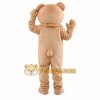 Tan Bear Mascot Costume with Custom Logo Tan Bear Mascot Costume with Custom Logo