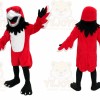 Red Bird Mascot Costume with Custom Logo