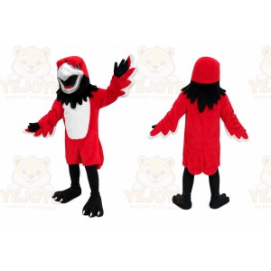 Red Bird Mascot Costume with Custom Logo