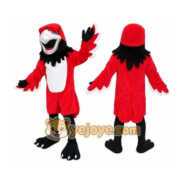 Red Bird Mascot Costume with Custom Logo