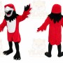 Red Bird Mascot Costume with Custom Logo