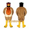 Brown Bird Mascot Costume with Custom Logo
